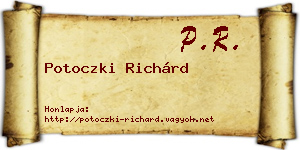 Potoczki Richárd névjegykártya